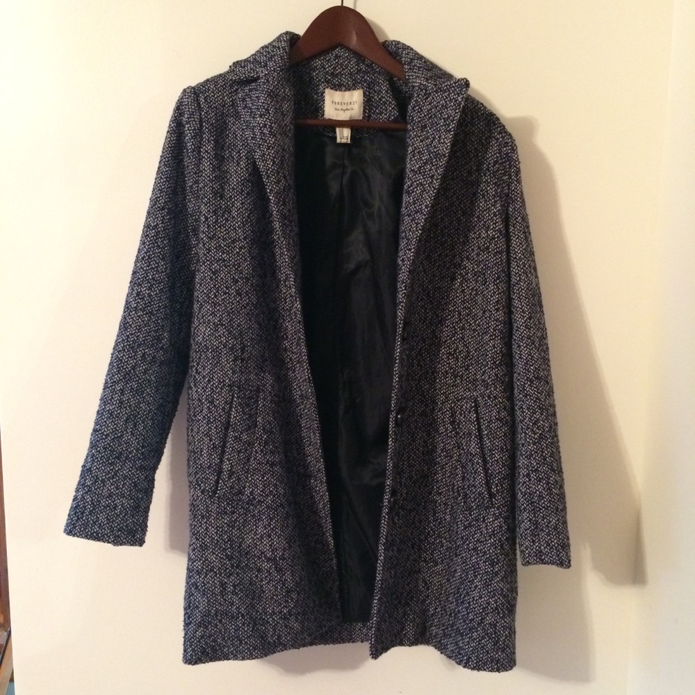 Forever 21 Mélange Topcoat - Picture 3 of 5